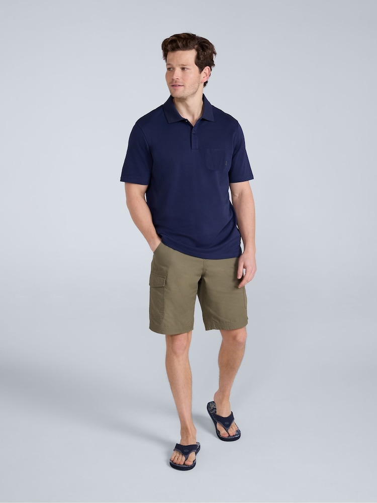 Animal Blue Mens Icon Pique Polo Shirt - Image 4 of 4
