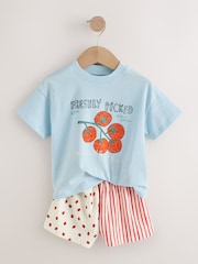 أزرق/أصفر - Top & Shorts Set 2 Pack (3mths-7yrs) - صورة 8 من 12