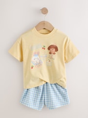 أزرق/أصفر - Top & Shorts Set 2 Pack (3mths-7yrs) - صورة 9 من 12