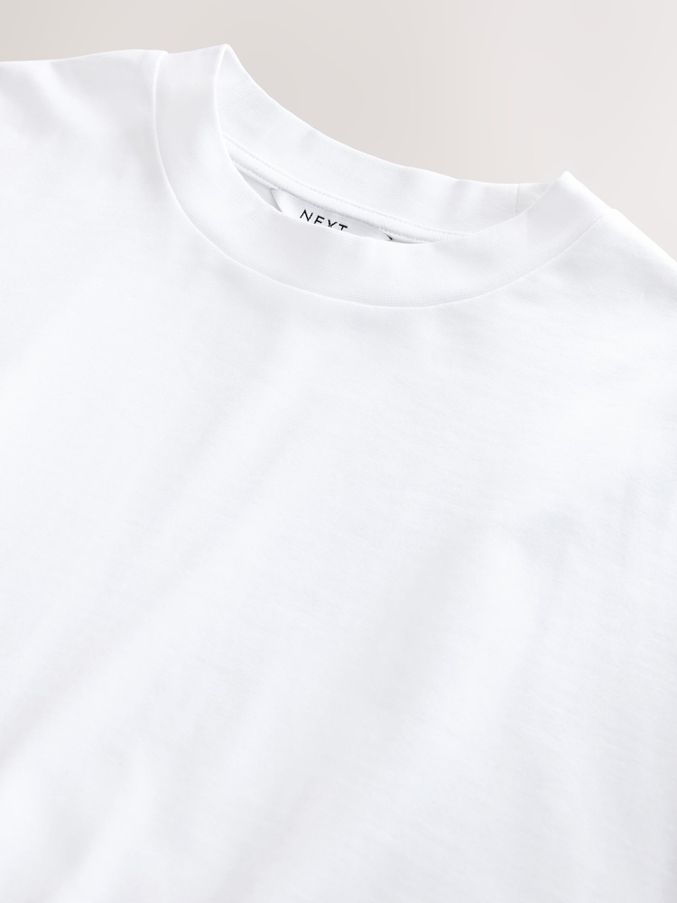 White Boxy Heavyweight T-Shirt - Image 3 of 3 White Boxy Heavyweight T-Shirt - Image 3 of 3
