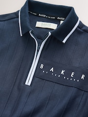 Baker by Ted Baker Textured Polo Shirt and Shorts Set - Image 8 of 11