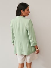ピスタチオグリーン - リラックス ギャザースリーブ ブレザー - 画像 3 / 5