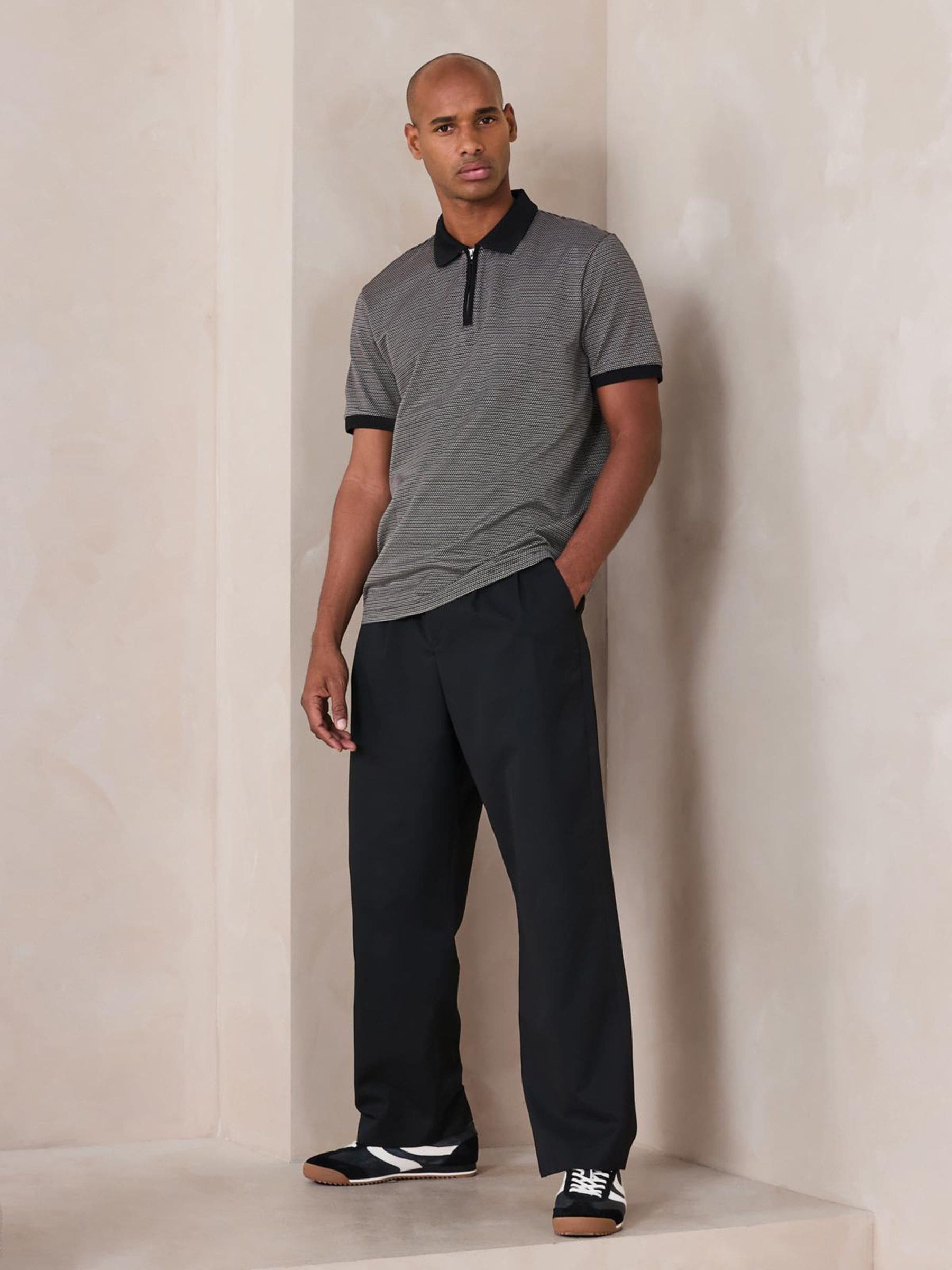 Buy Mono Pattern Polo Shirt from Next USA