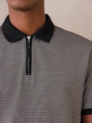 Mono N. Premium Pattern Quarter Zip Polo Shirt - Image 4 of 7