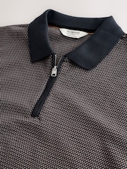 Mono N. Premium Pattern Quarter Zip Polo Shirt - Image 6 of 7