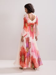 Phase Eight White Reanna Pleated Dress - Image 2 of 6