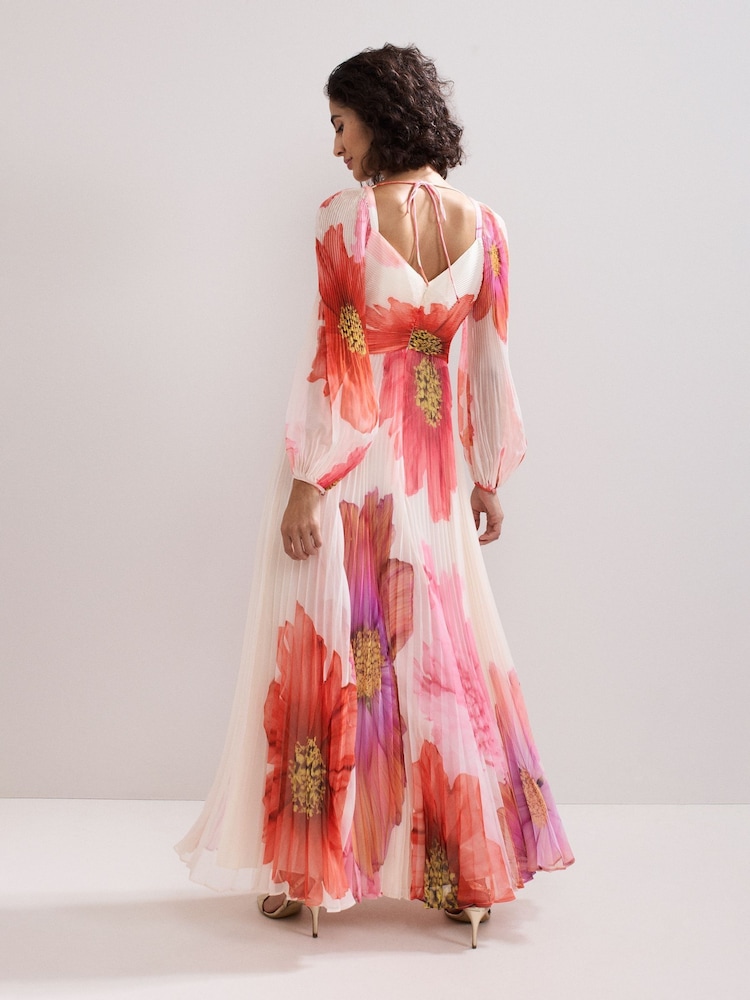 Phase Eight White Reanna Pleated Dress - Image 2 of 6