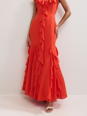 Vestido longo com babados Phase Eight Lianah - Imagem 5 de 7