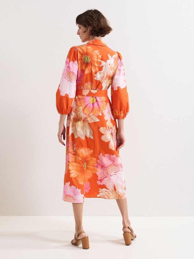 Phase Eight Orange Kristina Dress - Image 2 of 6