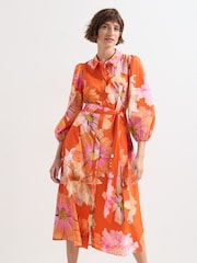 Phase Eight Orange Kristina Dress - Image 3 of 6