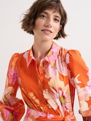 Phase Eight Orange Kristina Dress - Image 4 of 6