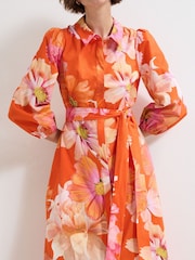 Phase Eight Orange Kristina Dress - Image 5 of 6