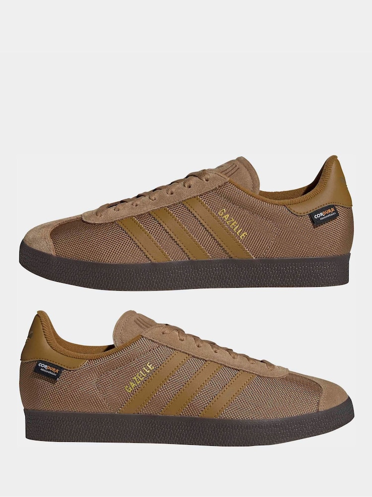adidas gazelle silver green womens Adidas x Gucci Gazelle GG Monogram Low Top Sneakers Brown Size 7 HQ885   Celebrity Owned