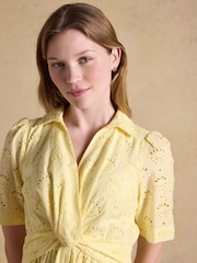 Bordado blanco - Joules Marina Midi Linen Blend Dress - Imagen 3 de 7