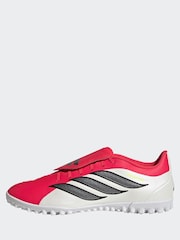 adidas Red Predator Club Fold-Over Tongue Turf Football Trainers - Image 2 of 9