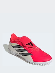 adidas Red Predator Club Fold-Over Tongue Turf Football Trainers - Image 3 of 9