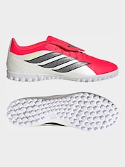 adidas Red Predator Club Fold-Over Tongue Turf Football Trainers - Image 6 of 9