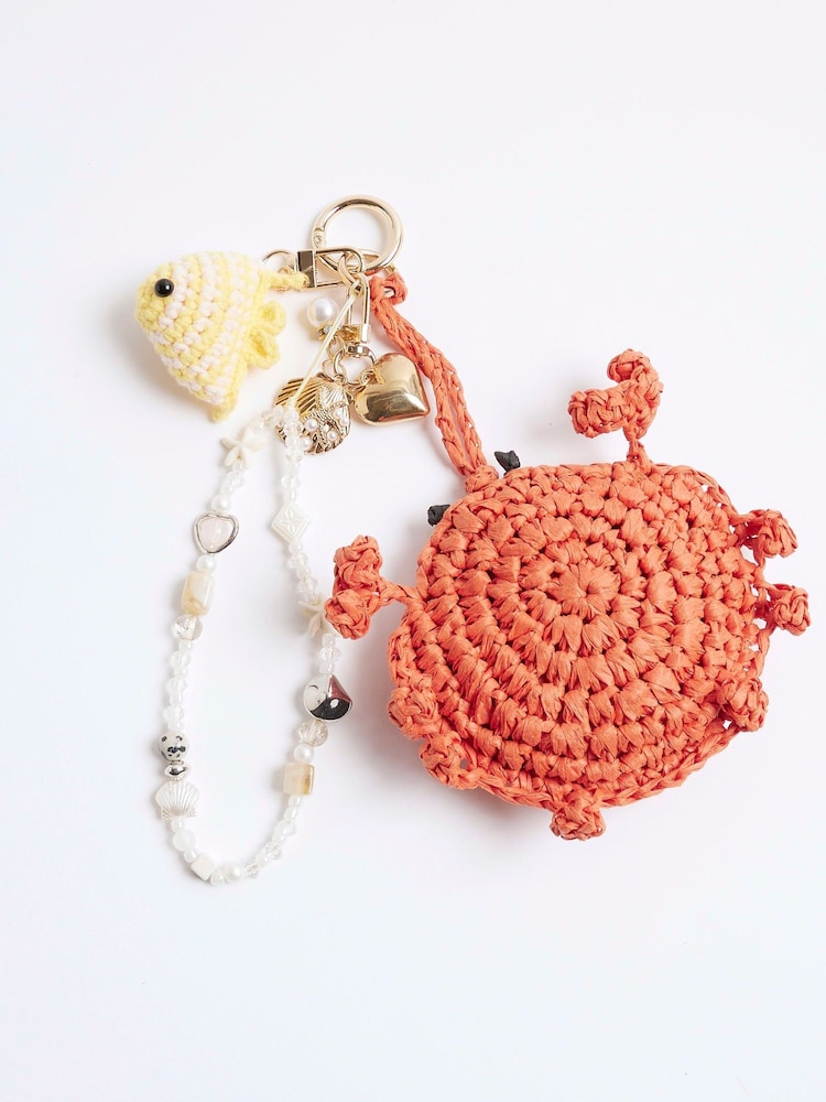River Island Orange Under the Sea Charm Bag - Image 2 of 3