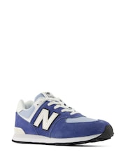 New Balance Blue Youth 574 Trainers - Image 6 of 10