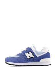 New Balance Blue 574 Trainers - Image 2 of 9