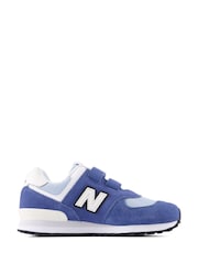New Balance Blue 574 Trainers - Image 3 of 9