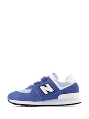 New Balance Blue 574 Trainers - Image 4 of 9