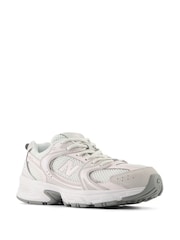 New Balance White/Pink Youth 530 Trainers - Image 2 of 3