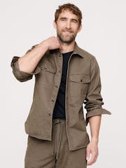 Banana Republic Brown Heavy Twill Overshirt - Image 1 of 5