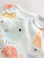 Neutral Safari Animals 1 Tog Sleeveless Baby Sleep Bag - Image 4 of 8