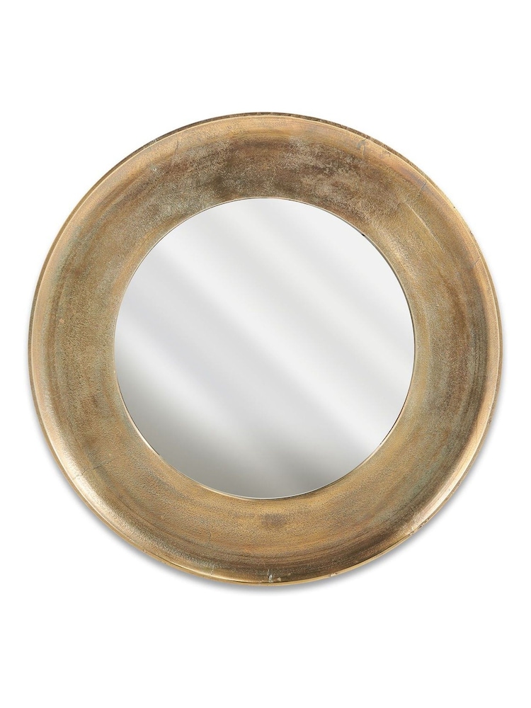 Nkuku Antique Brass Yakira Mirror - Image 2 of 2 Nkuku Antique Brass Yakira Mirror - Image 2 of 2