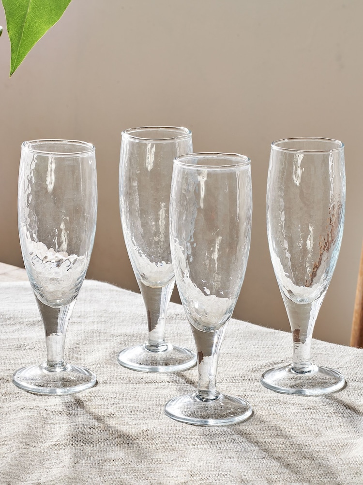 Nkuku Clear Yala Hammered Glass - Image 1 of 2