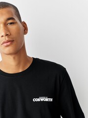 Black Ford Cosworth Hot Hatch Car Graphic T-Shirt - Image 5 of 9