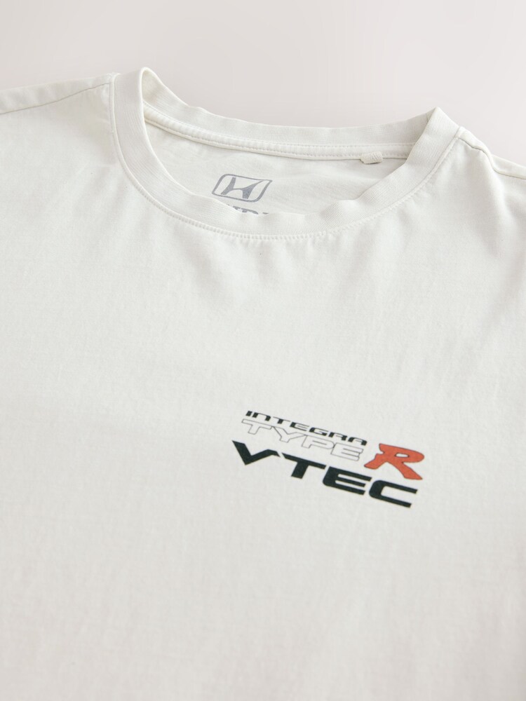 White Honda Integra Type R Hot Hatch Car Graphic T-Shirt - Image 4 of 4