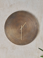 Nkuku Brass Okota Wall Hung Clock - Image 1 of 4