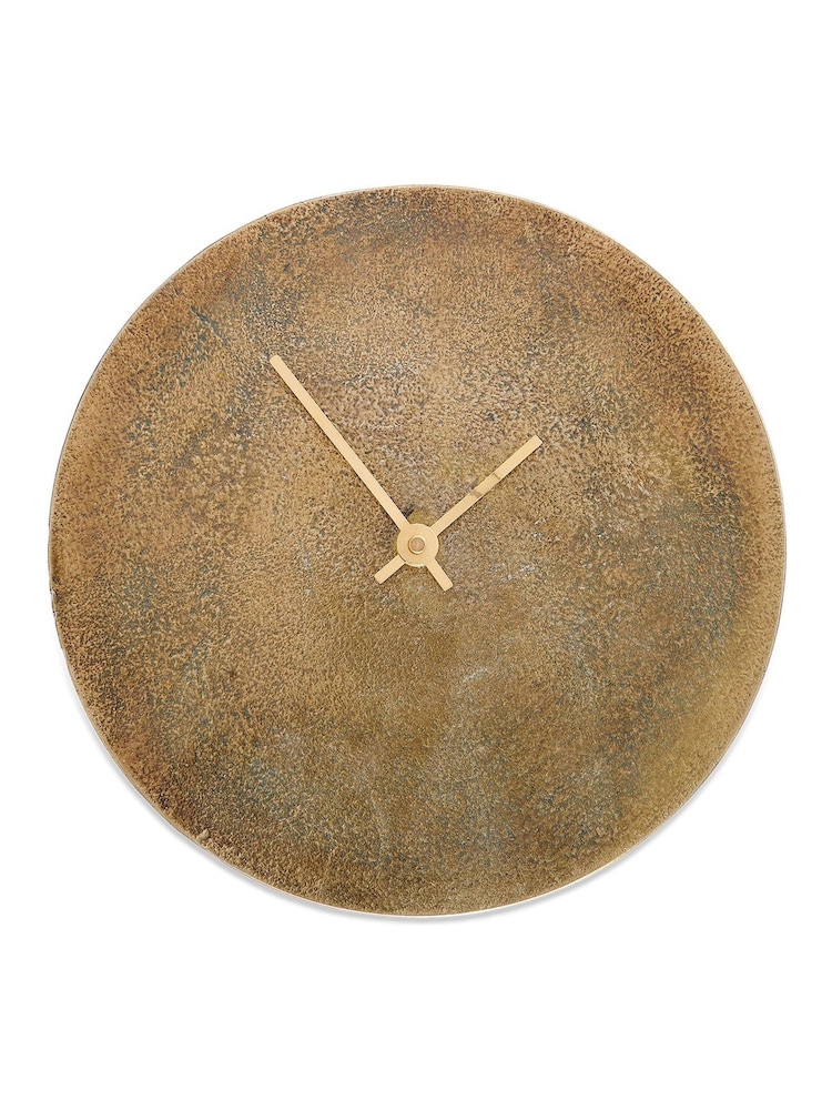 Nkuku Brass Okota Wall Hung Clock - Image 4 of 4