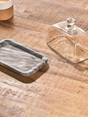 Nkuku Grey Kallso Marble Butter Dish - Image 3 of 4