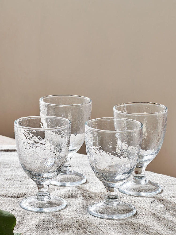 Nkuku Clear Yala Hammered Glass - Image 1 of 3