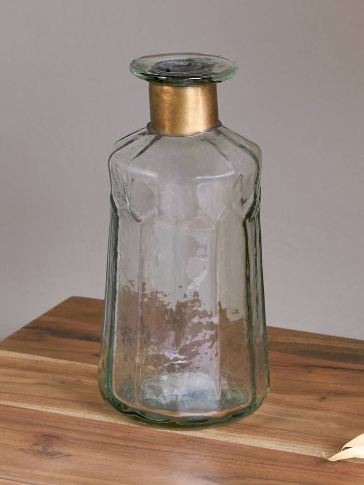 Nkuku Brass Chara Hammered Small Bottle - Image 2 of 5