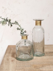 Nkuku Brass Chara Hammered Bottle - Image 1 of 5