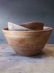 Nkuku Natural Indus Wooden Bowl - Image 1 of 4