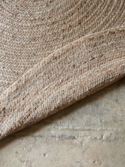 Nkuku Natural Braided Hemp Rug - Image 2 of 4
