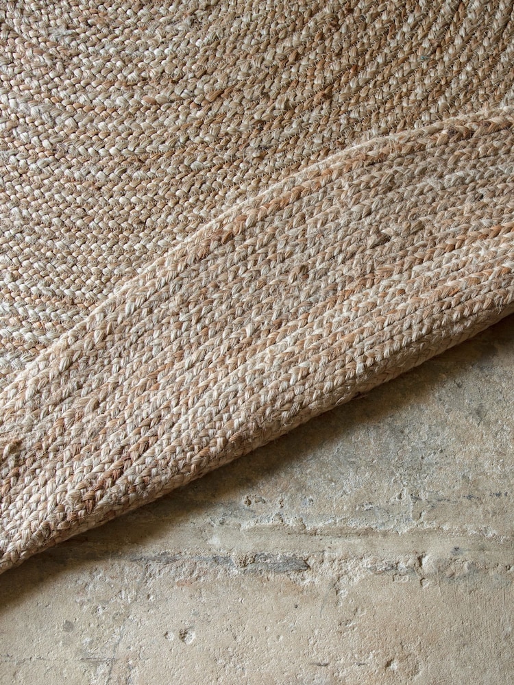 Nkuku Natural Braided Hemp Rug - Image 2 of 4 Nkuku Natural Braided Hemp Rug - Image 2 of 4