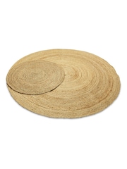 Nkuku Natural Braided Hemp Rug - Image 4 of 4