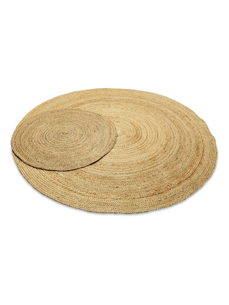 Nkuku Natural Braided Hemp Rug - Image 4 of 4 Nkuku Natural Braided Hemp Rug - Image 4 of 4