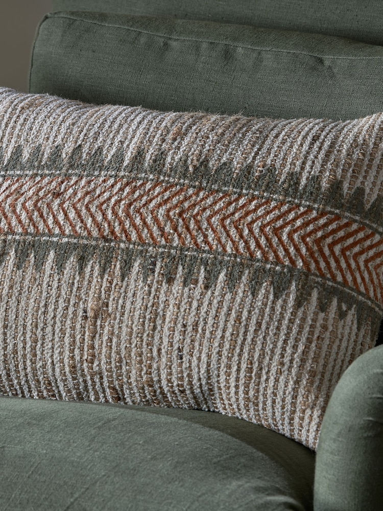 Nkuku Natural Zairya Jute and Cotton Cushion Cover - Image 2 of 4