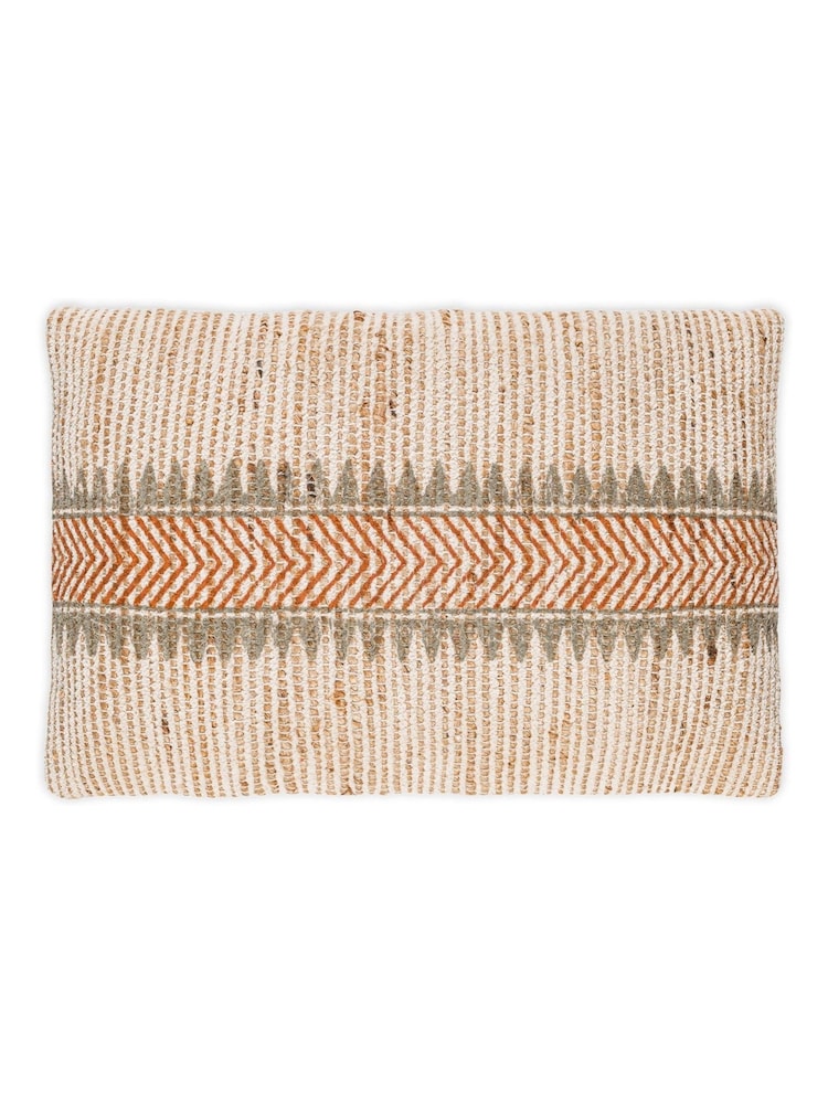 Nkuku Natural Zairya Jute and Cotton Cushion Cover - Image 4 of 4