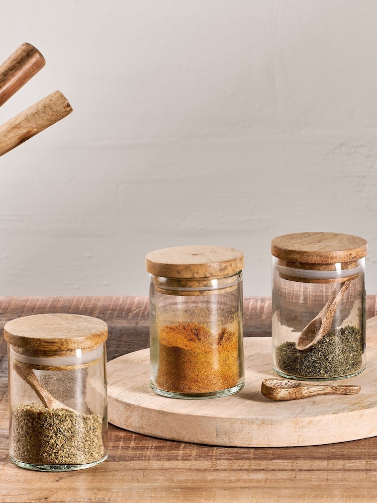 Nkuku Clear Izaan Spice Jar - Image 1 of 4 Nkuku Clear Izaan Spice Jar - Image 1 of 4