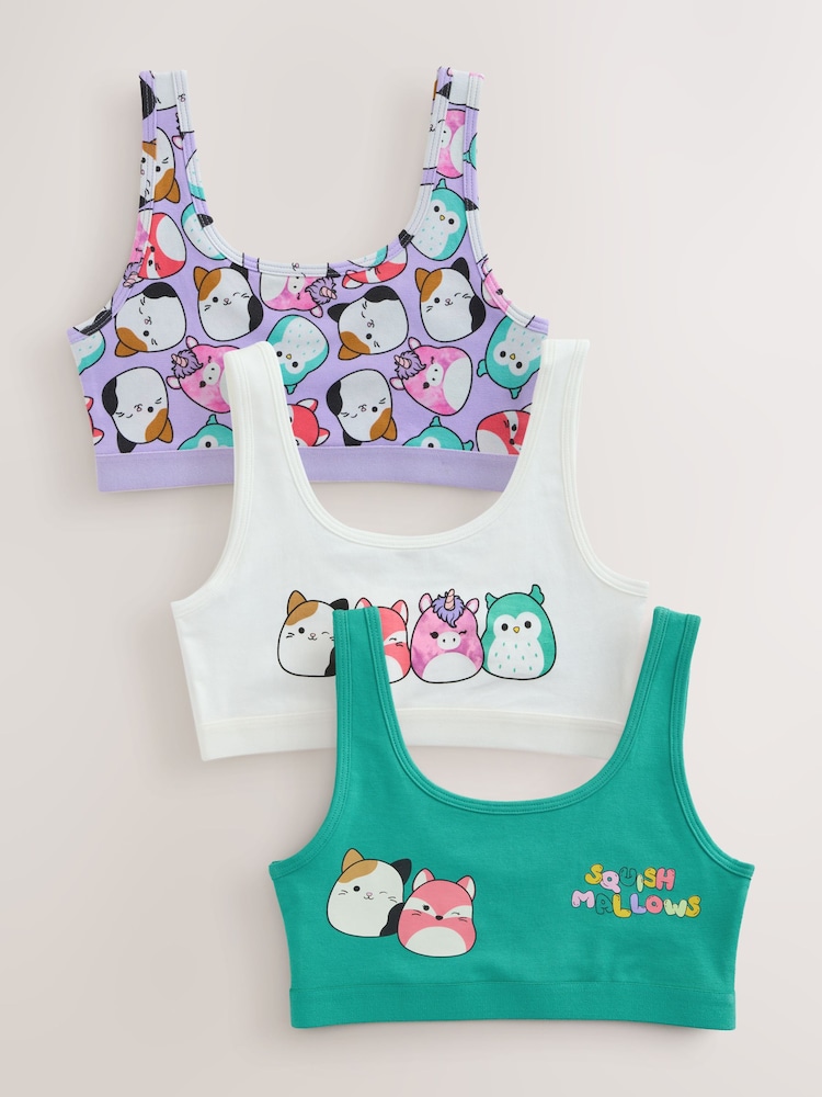 Green/Purple Squishmallow Crop Tops 3 Pack (5-16yrs) - Image 1 of 7