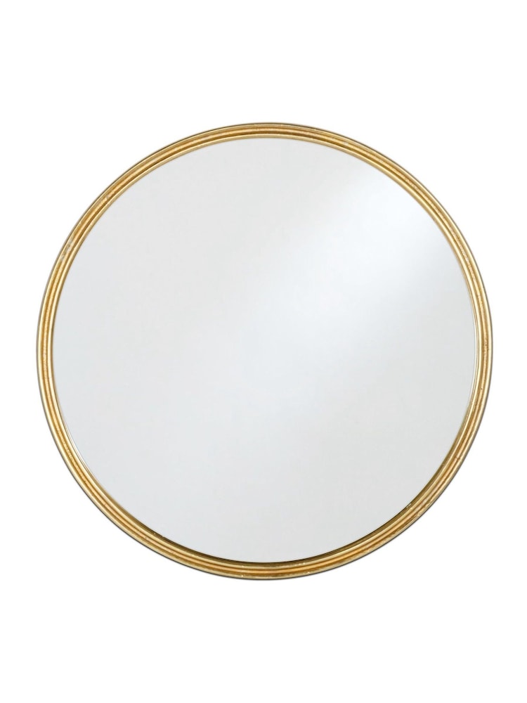 Nkuku Brass Almora Round Large Mirror - Image 2 of 2 Nkuku Brass Almora Round Large Mirror - Image 2 of 2