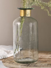Nkuku Clear Chara Hammered Large Bottle - Image 2 of 5